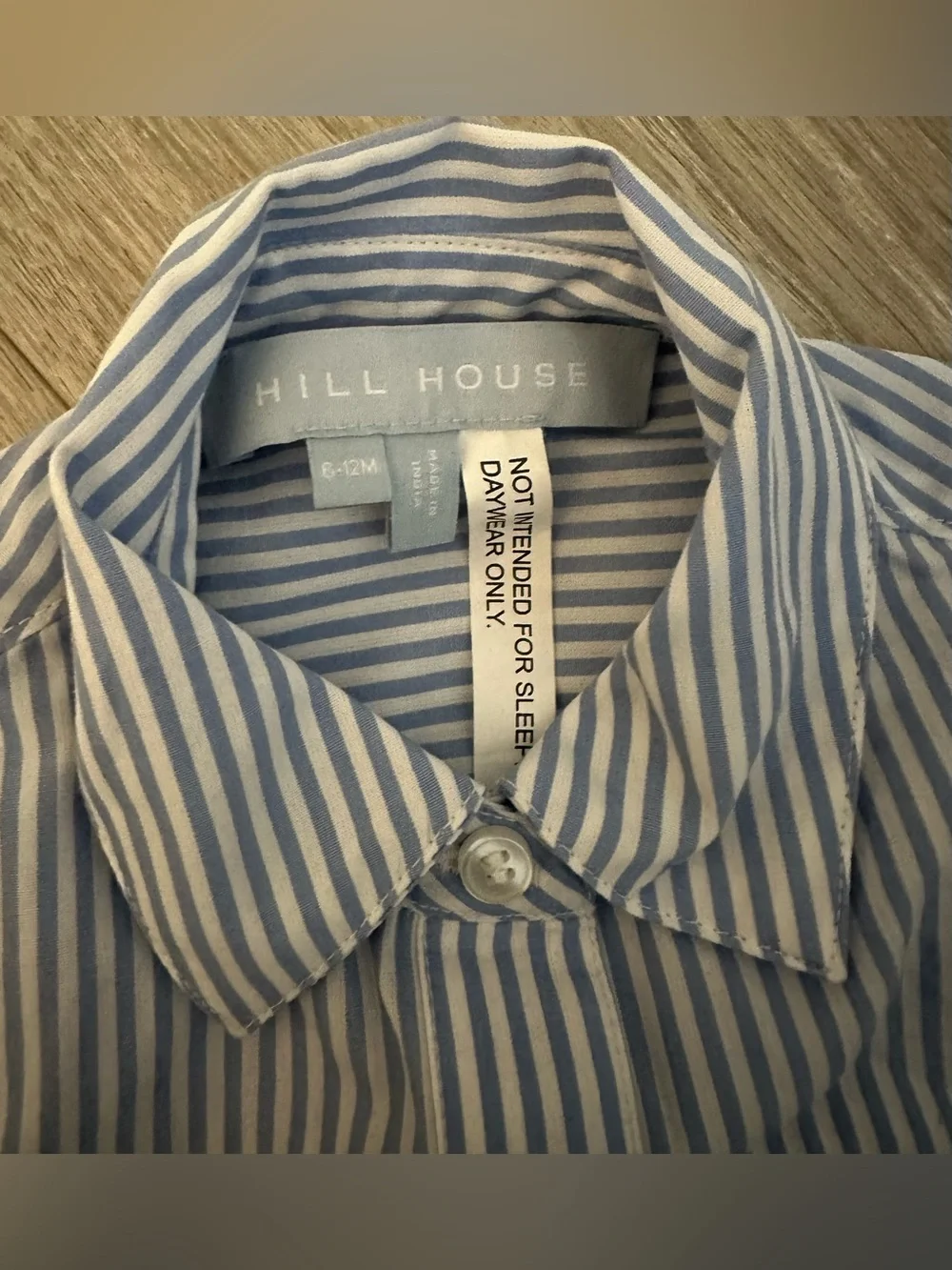 NWOT Hill House Baby Beau Shirt & Leo Shorts Set - Blue/White Stripe - 6-12M